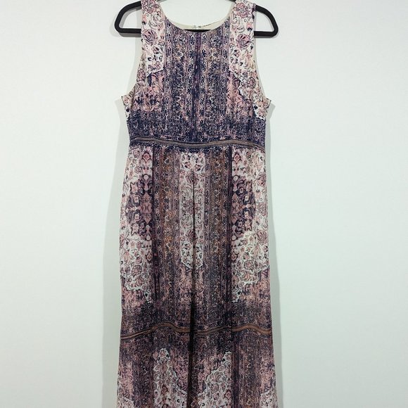 Tahari Pink & Purple Full Length Gown s:12 - Picture 3 of 12